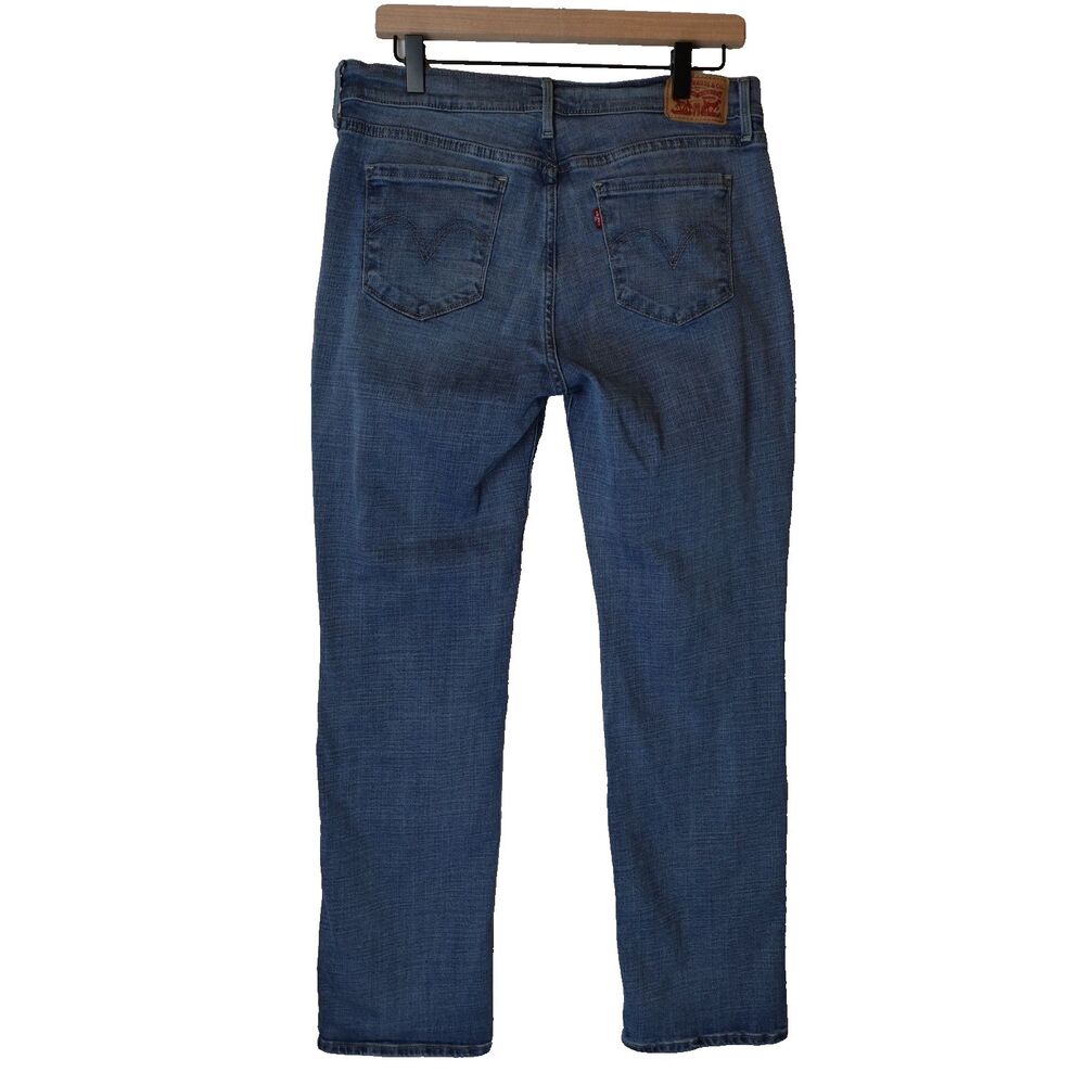 Levi's 505 Women's Straight Leg Jeans Size 12M Blue Denim Mid Rise 31x30 Reg Fit